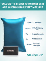[Teal] SilkSilky  22Momme Pure Silk Pillowcase 003
