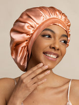 [Coral Pink] SilkSilky  Sleep Cap 003