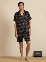 [Black Chain] SilkSilky  Short Sleeve Notch Collar Men's Pajamas 007