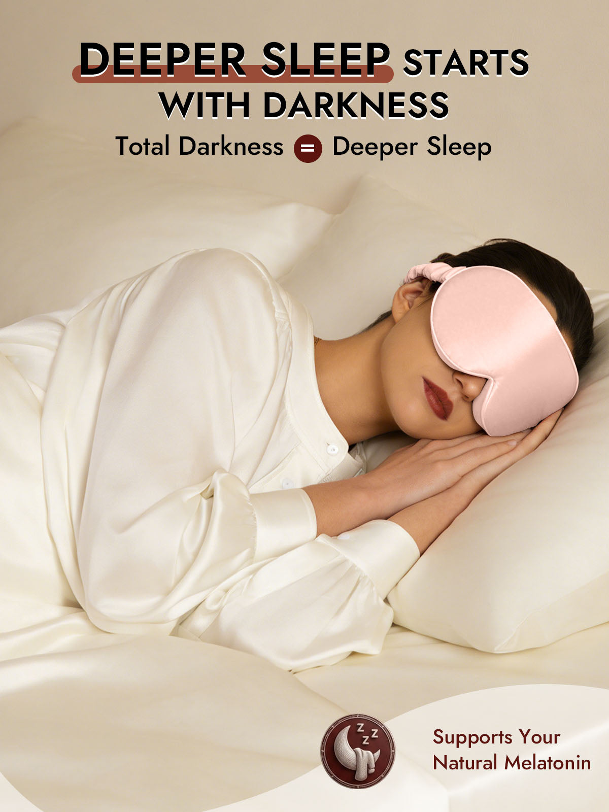 [Pink] SilkSilky  22Momme Eye Mask 005