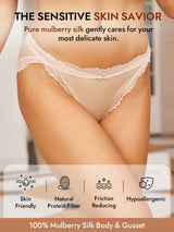 [Beige] SilkSilky  100% Silk Jersey Panty 003