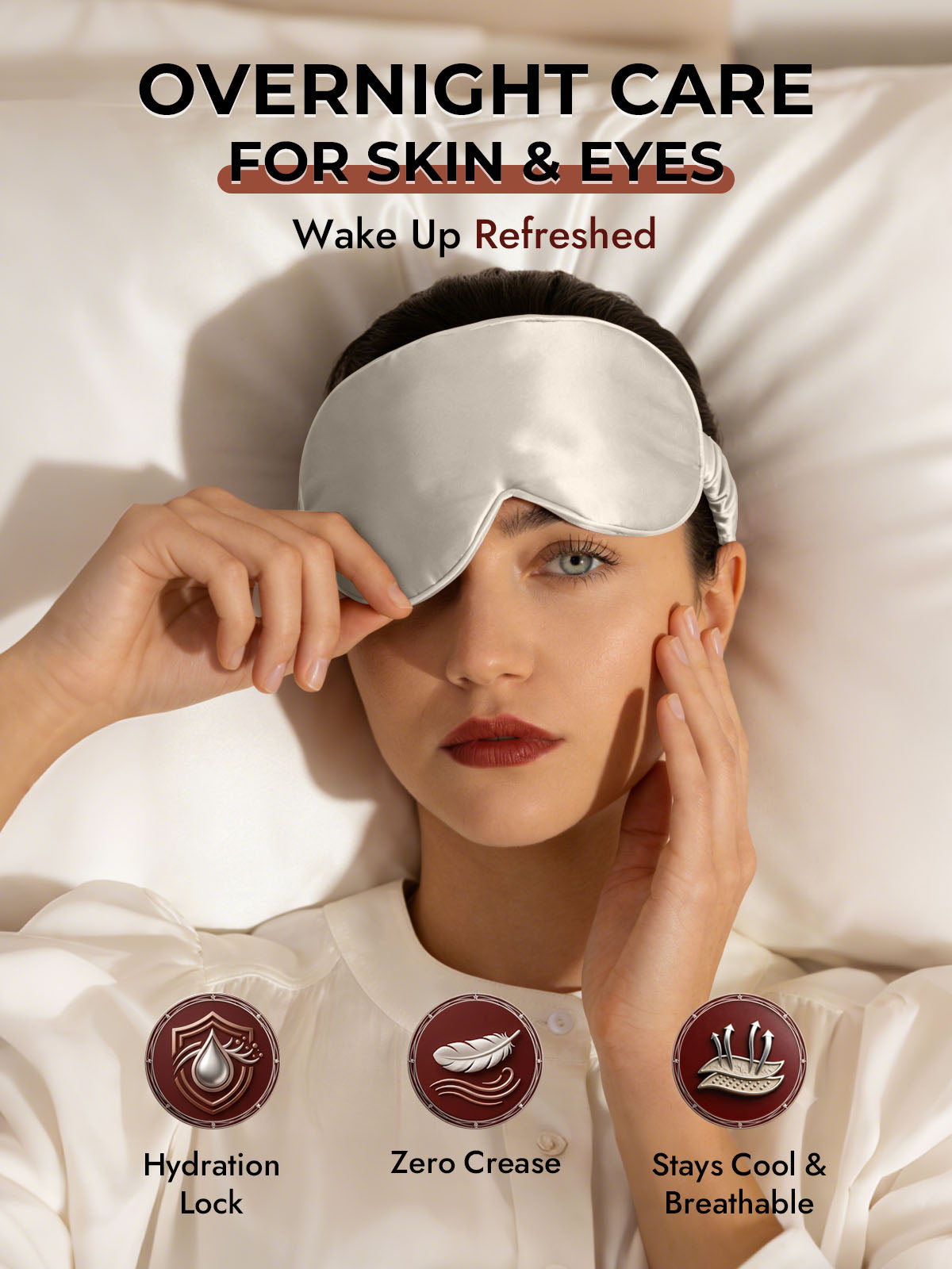 [Light Gray] SilkSilky  22Momme Eye Mask 007