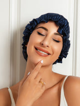 [Dark Blue] SilkSilky  Sleep Cap 005