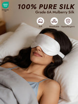 [White] SilkSilky  Pure Silk Eye Mask 002