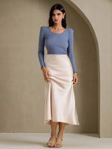 [Beige] SilkSilky  Skirt 007