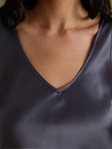 [Dark Gray] SilkSilky  Sleeveless V Neck Camisole Top 005