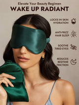 [Dark Green] SilkSilky  Pure Silk Eye Mask 005