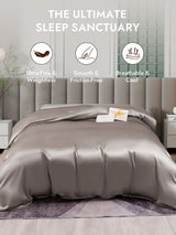 [Gray] SilkSilky  25Momme Duvet Covers 001
