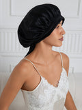 SilkSilky Pure Silk Sleep Cap Black 004