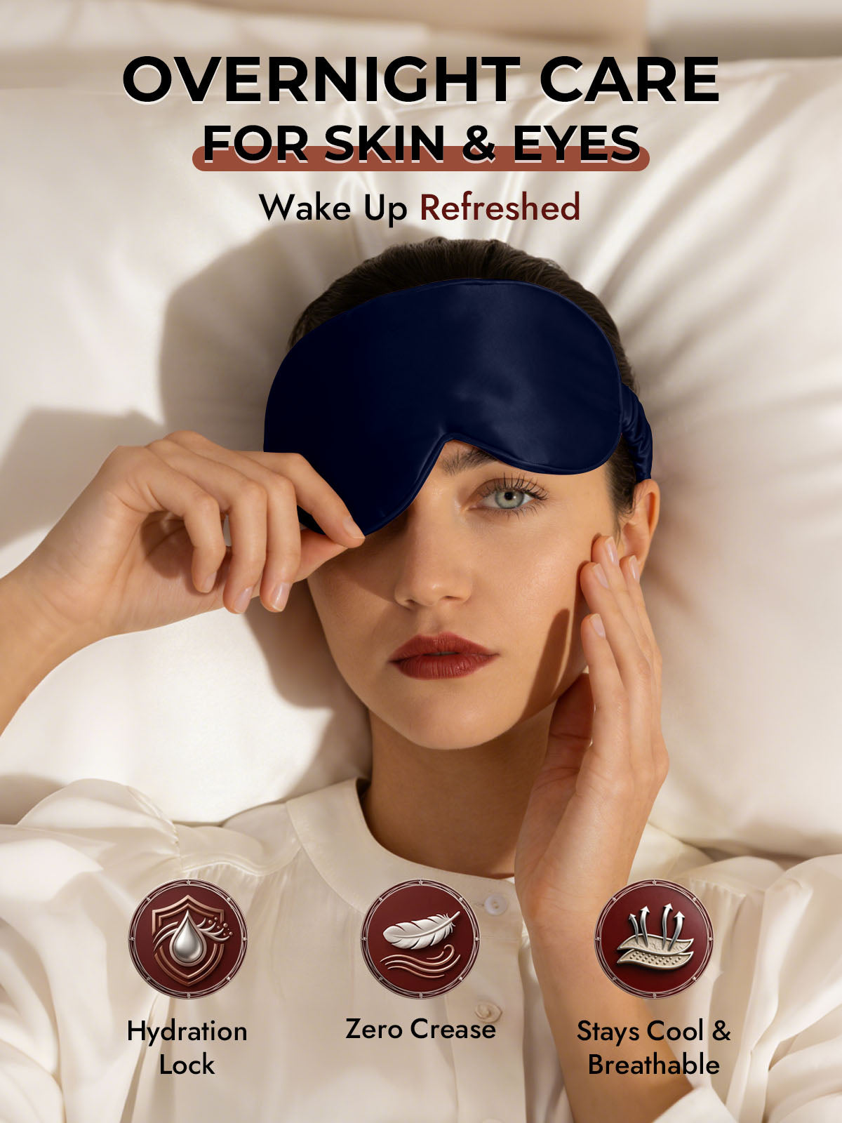 [Dark Blue] SilkSilky  22Momme Eye Mask 007