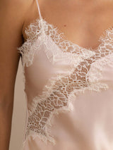 [Pink] SilkSilky  Spaghetti Strap V Neck Camisole Top 004