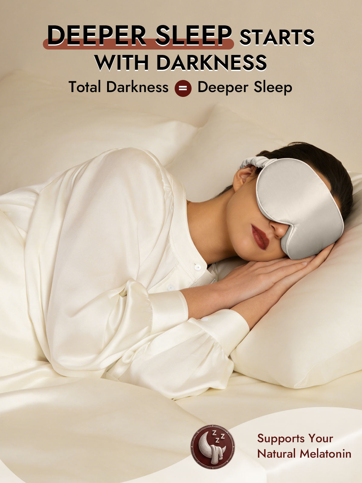 [Light Gray] SilkSilky  22Momme Eye Mask 005