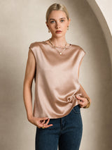 [Tuscany] SilkSilky  Cap Sleeve Round Neck Women's T-Shirt 007