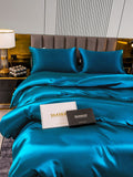 SilkSilky US 22Momme Pure Silk Bedding Set Teal 002