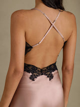 [Tuscany] SilkSilky  Spaghetti Strap V Neck Nightgown 005