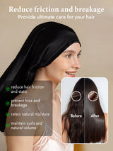[Black] SilkSilky  Pure Silk Sleep Cap 004