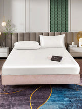 [White] SilkSilky  25Momme Bedding Set 002