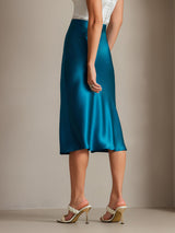 [Teal] SilkSilky  Skirt 002