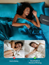 [Teal] SilkSilky  25Momme Duvet Covers 005