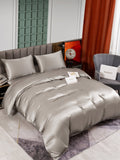 SilkSilky US 25Momme Pure Silk Bedding Set Gray 002