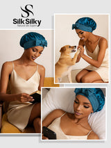 [Teal] SilkSilky  Sleep Cap 005