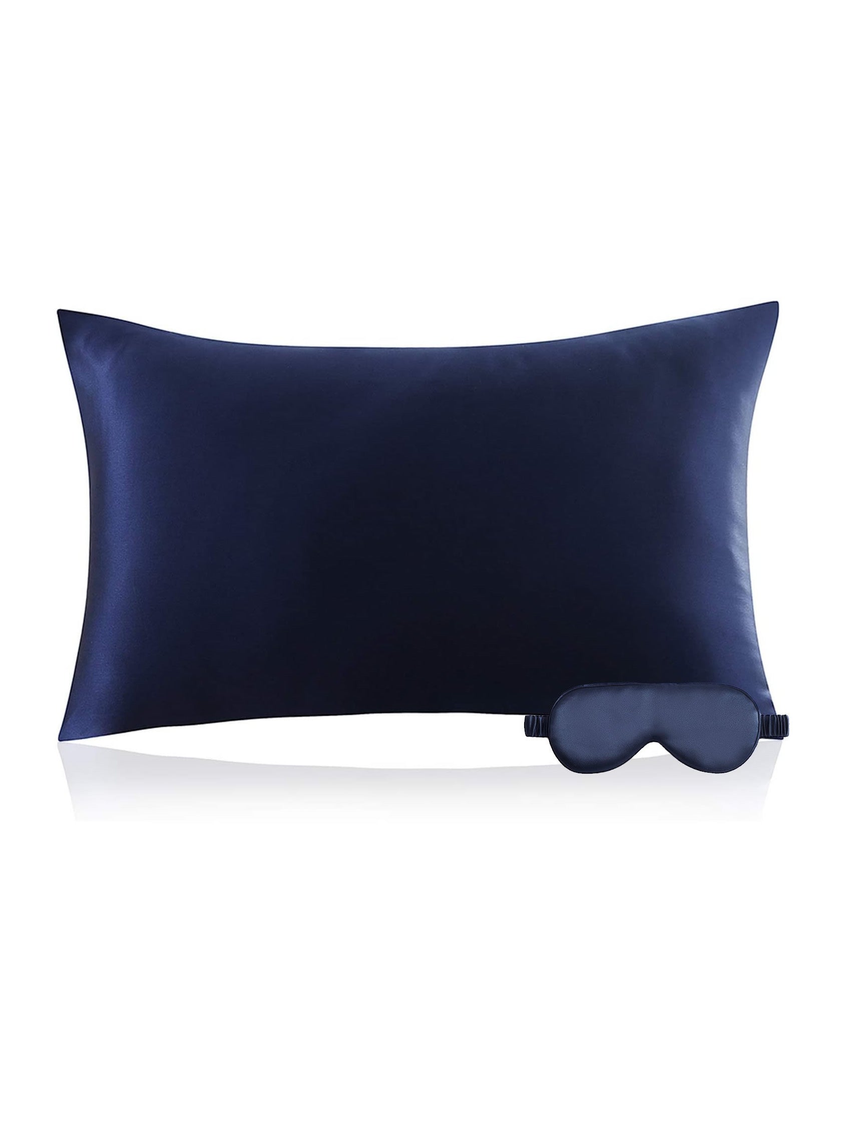 SilkSilky US 22Momme Pure Silk Pillowcase Set DarkBlue 002