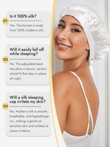 [White] SilkSilky  Sleep Cap 005