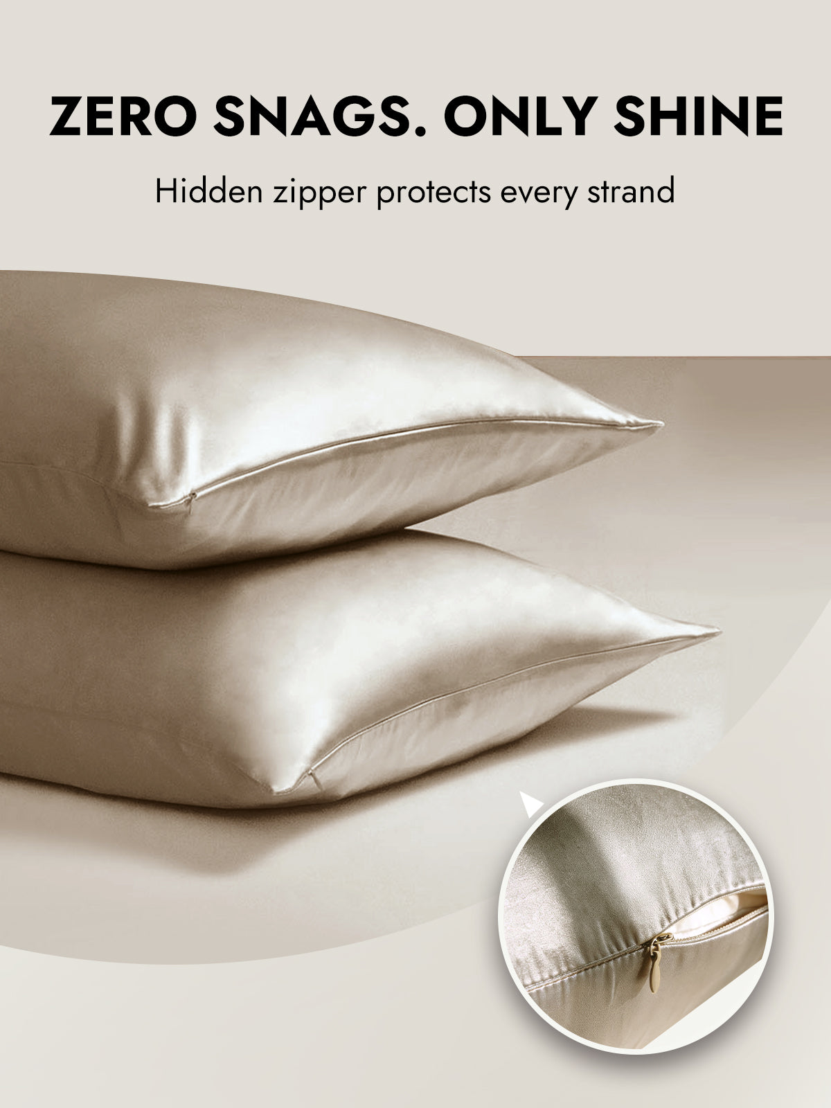 [Khaki] SilkSilky  22Momme Pillowcase 006