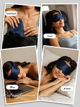 [Dark Blue] SilkSilky  Pure Silk Eye Mask 007