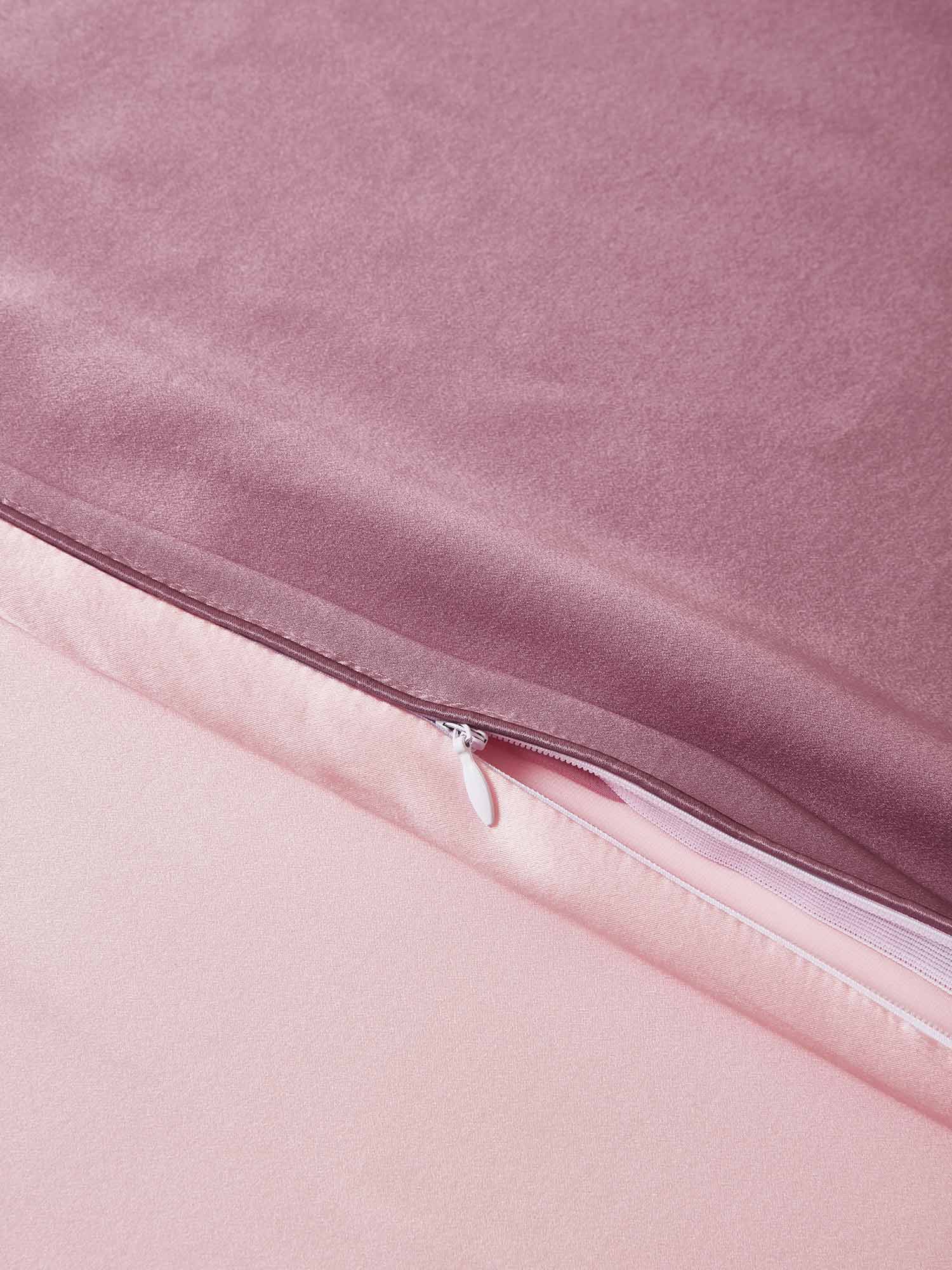 [PaleMauve+LightPink] SilkSilky  19Momme Pure Silk Bedding Set 007,