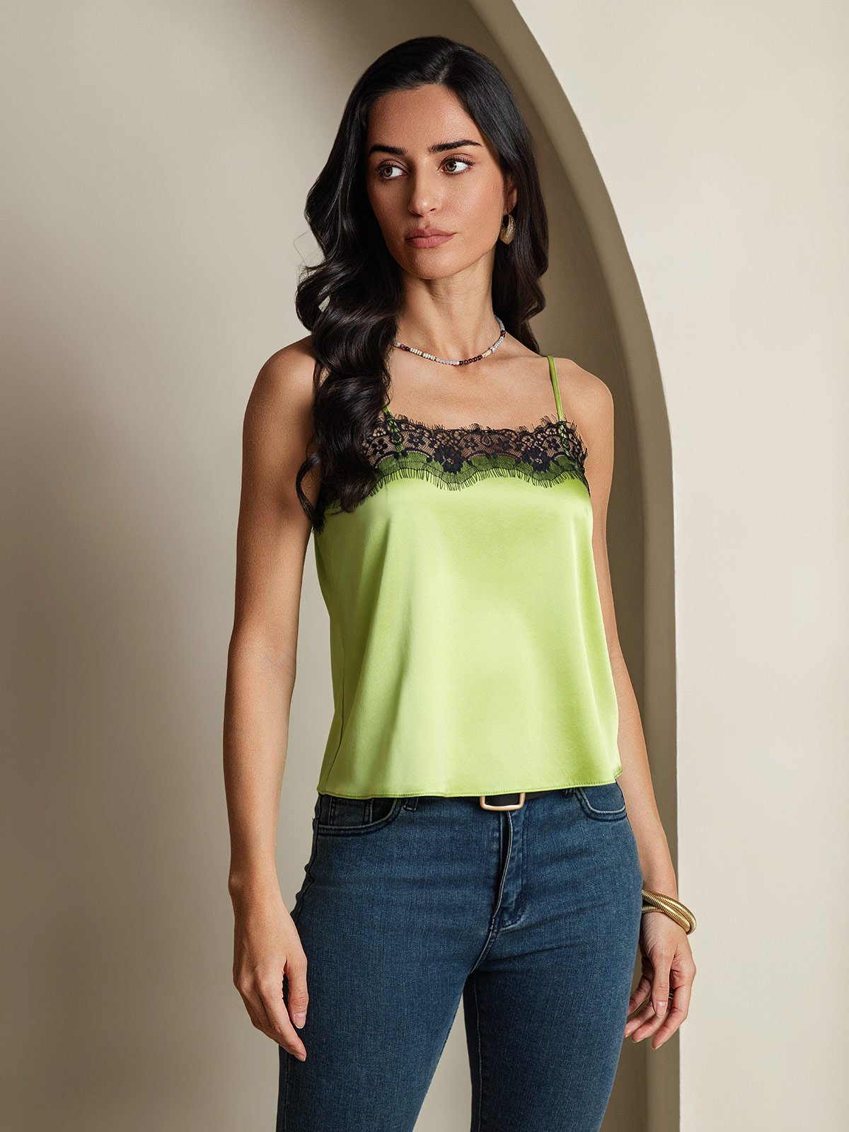 SilkSilky 19Momme Silk Camisoles MintGreen 005
