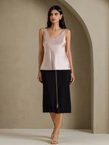 [Shadow Gray] SilkSilky  Sleeveless V Neck Camisole Top 006