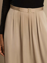 [Tan] SilkSilky  19Momme Silk Skirt 007