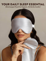 [Silver] SilkSilky  Pure Silk Eye Mask 006