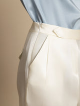 [White] SilkSilky  Women's Pants 004