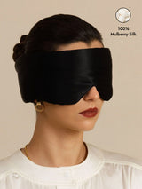 [Black] SilkSilky  Pure Silk Eye Mask 001