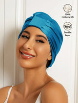 [Teal] SilkSilky  Sleep Cap 001