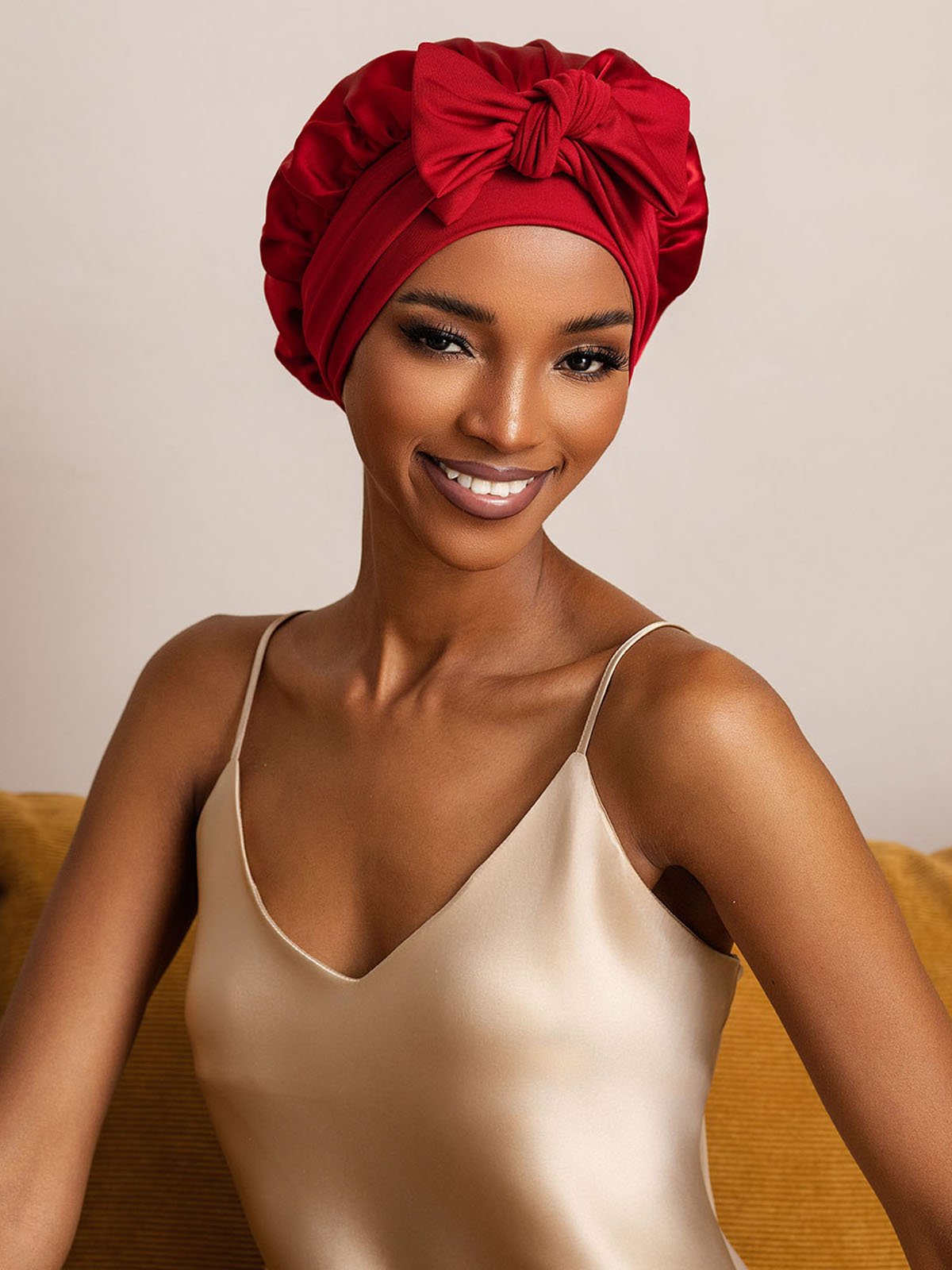 SilkSilky Pure Silk Sleep Cap Wine 002