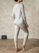 [Silver] SilkSilky  Long Sleeve Round Neck Women's Long Johns 002