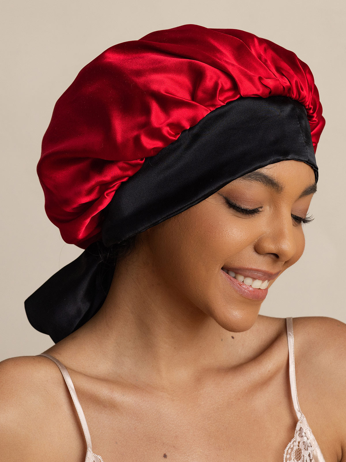 SilkSilky  Pure Silk Sleep Cap Wine 006