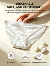 [White] SilkSilky  19Momme Stretch Silk Charmeuse Panty 003