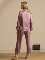 [Pale Mauve] SilkSilky  Long Sleeve Notch Collar Women's Pajamas 002