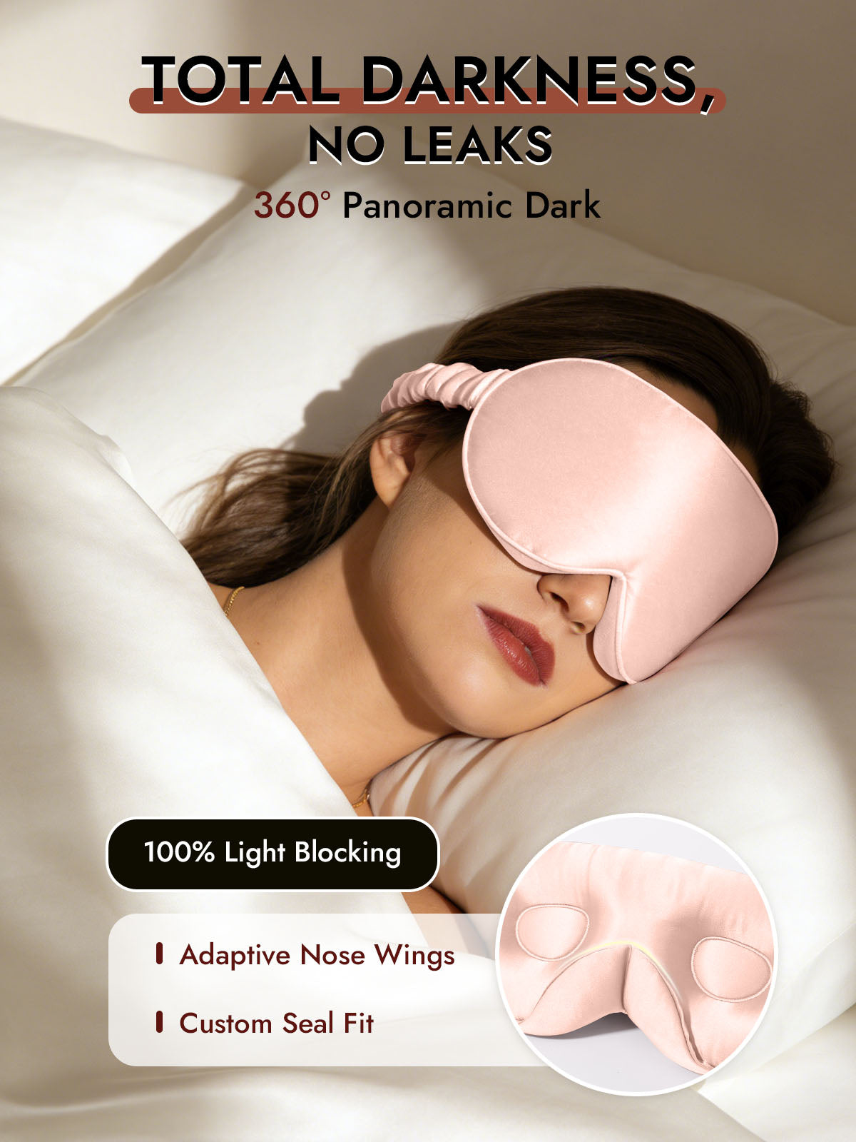[Pink] SilkSilky  22Momme Eye Mask 002