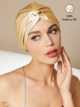 [Champagne] SilkSilky  Sleep Cap 001