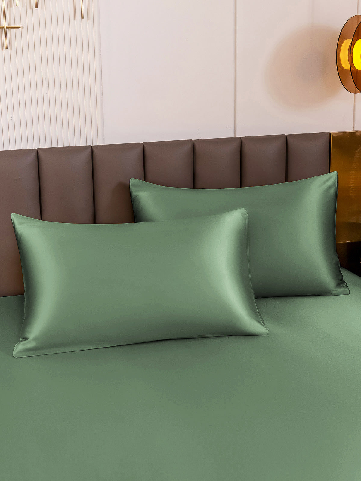 SilkSilky  30Momme Pure Silk Pillowcase GrayishGreen 001