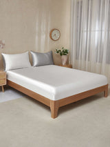 [LightGray+White] SilkSilky  25Momme Bedding Set 001
