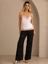 [Pink] SilkSilky  Spaghetti Strap V Neck Camisole Top 006