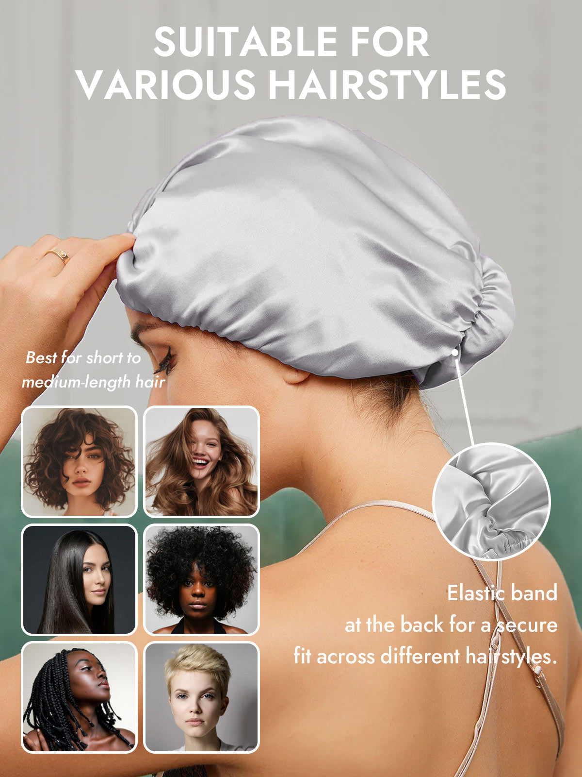 [Silver] SilkSilky  Sleep Cap 005