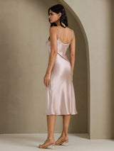 [Shadow Gray] SilkSilky  Spaghetti Strap V Neck Nightgown 002