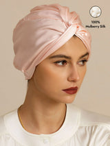 [Pink] SilkSilky  22Momme Pure Silk Sleep Cap 001